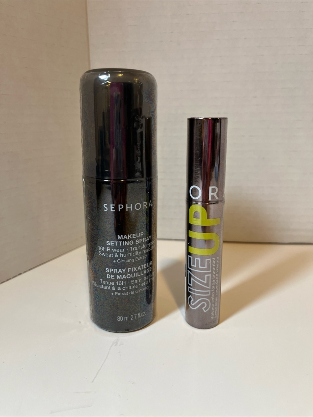 Sephora Makeup Setting Spray & Size Up Mascara – Black